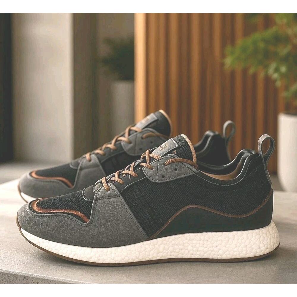 Men's PS Paul Smith Gray Green Suede Trainer Sneakers Shoes US 10 UK 9 EU 43